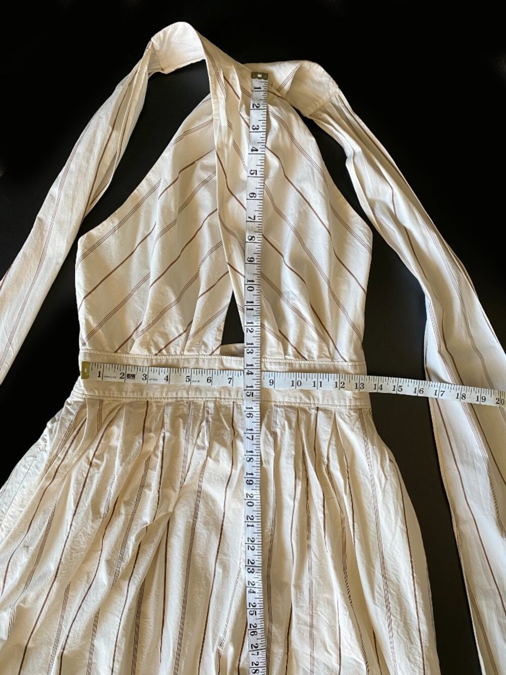 Banana Republic Beige Rhapsody Poplin Maxi Dress Size 6 - Picture 5 of 11